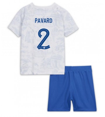 Lacne Dětský Futbalové dres Francúzsko Benjamin Pavard #2 MS 2022 Krátky Rukáv - Preč (+ trenírky)